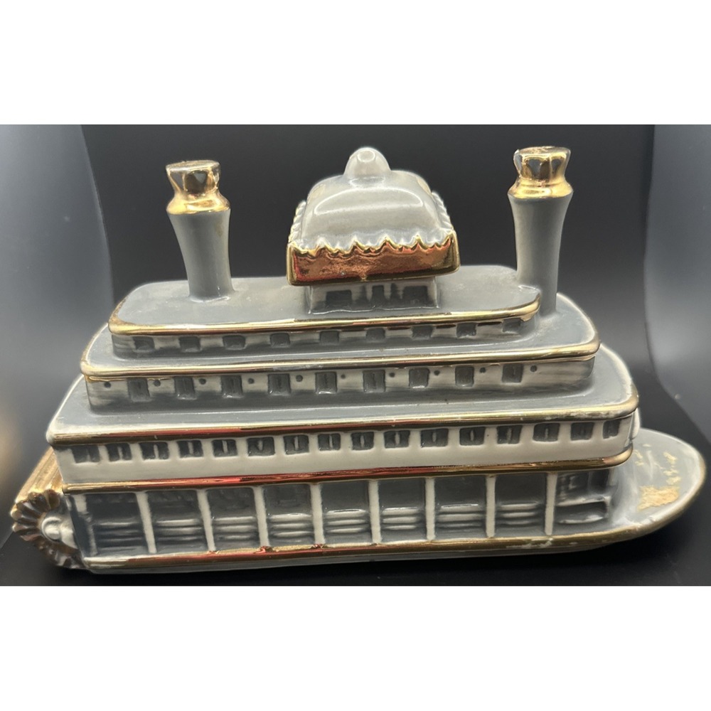Vintage 1963 River Queen Steamboat Decanter By OBR Bourbon Paul Lux Empty Cork